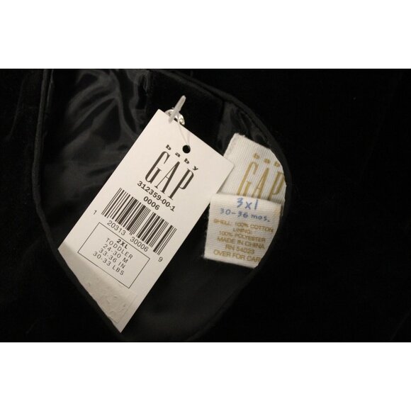 NWT VTG 1998 Baby Gap Dress Black Velvet Girl Toddler Sz 2xL 100% Cotton - Picture 6 of 7